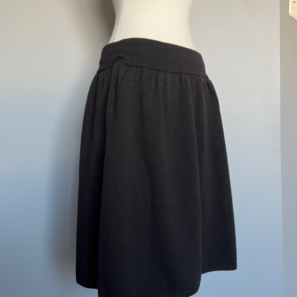 Eileen Fisher 100% Merino Wool Brown Midi Casual Winter Skirt - Picture 7 of 11